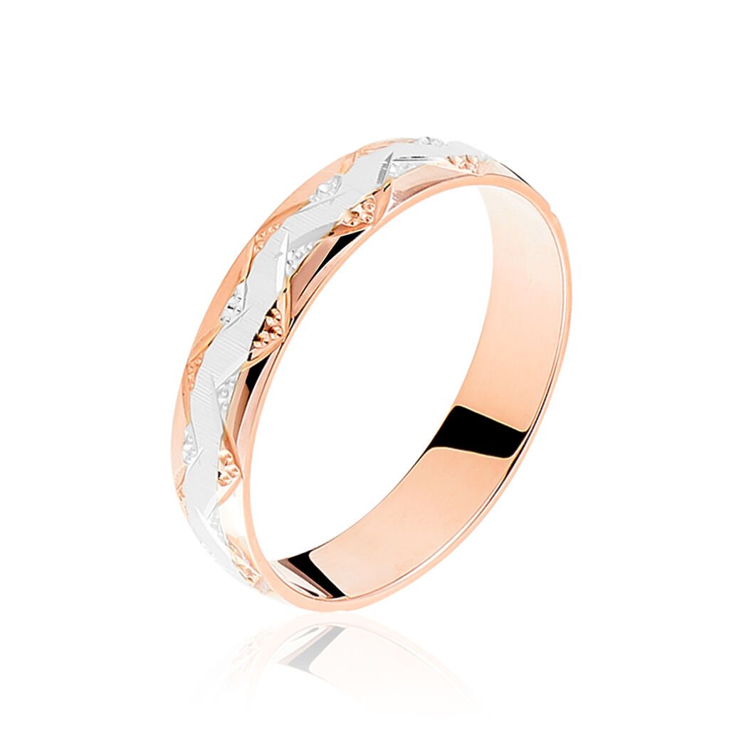 Alliance Clotilde Ruban Plat Or Bicolore - Alliances Unisex | Histoire d’Or