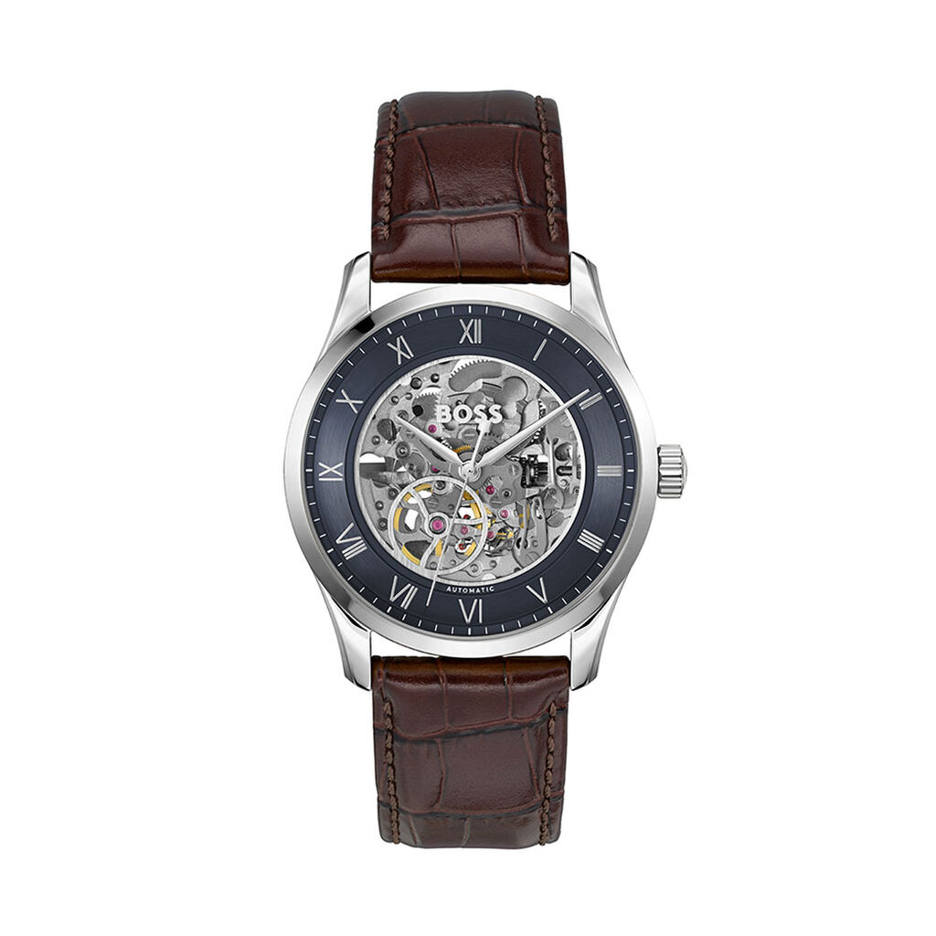 Montre Boss Principle Skeleton Bleu - Montres Homme | Histoire d&rsquo;Or