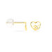 Boucles D'oreilles Puces Terentille Coeur Or Jaune Oxyde De Zirconium