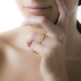 Bague Briana Or Bicolore Diamant - Bagues avec pierre Femme | Histoire d’Or
