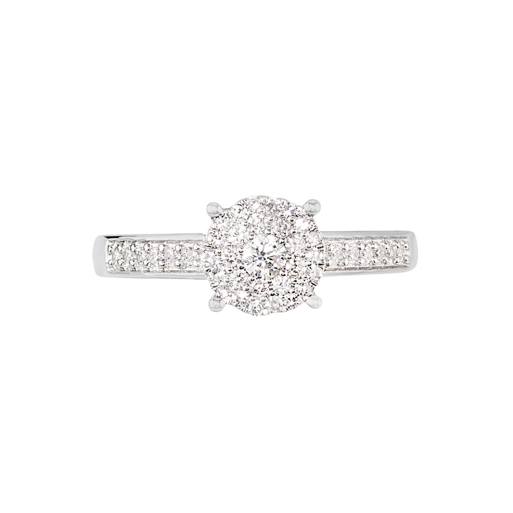 Bague Serena Or Blanc Diamant - Bagues solitaires Femme | Histoire d&rsquo;Or