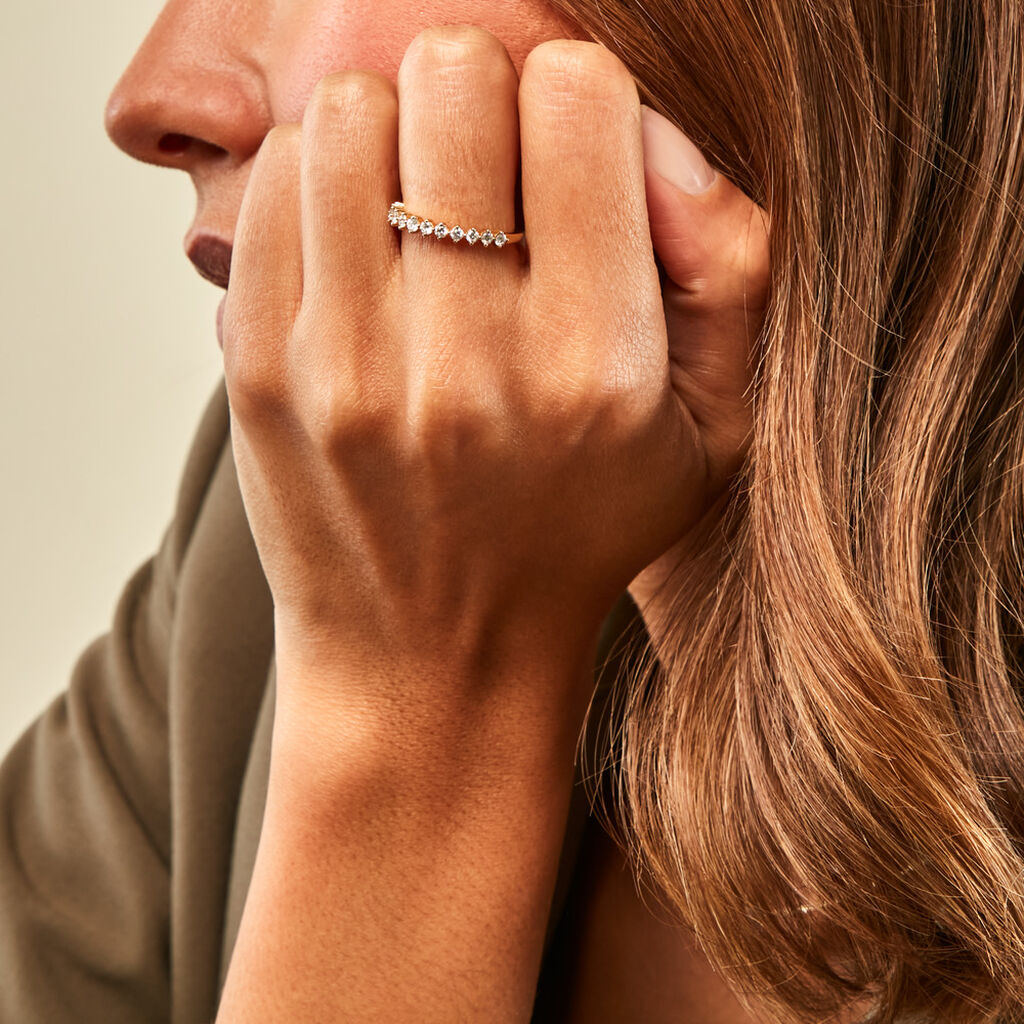 Alliance Elnathan Or Jaune Diamant Synthétique - Alliances Femme | Histoire d’Or