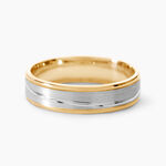 Alliance Juditha Ruban Plat Or Bicolore - Alliances Classiques Unisex | Histoire d&rsquo;Or