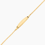 Bracelet Identit&eacute; Euriel Maille Palmier Or Jaune - Bracelets Communion Enfant | Histoire d&rsquo;Or