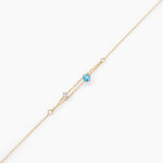 Bracelet Beaut&eacute; Bleut&eacute;e Or Jaune Topaze Oxyde De Zirconium - Bracelets Femme | Histoire d&rsquo;Or