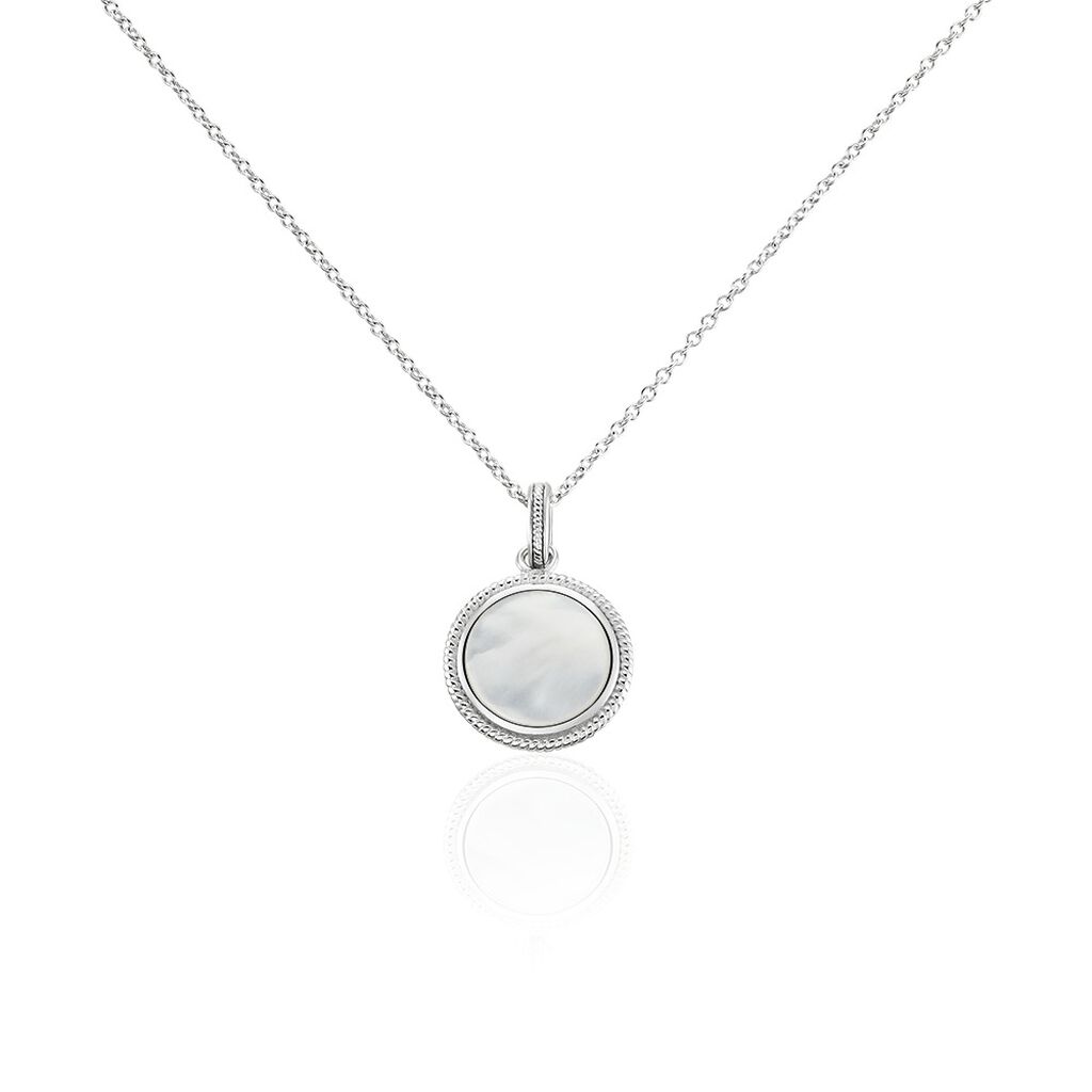 Collier Zea Argent Blanc Nacre