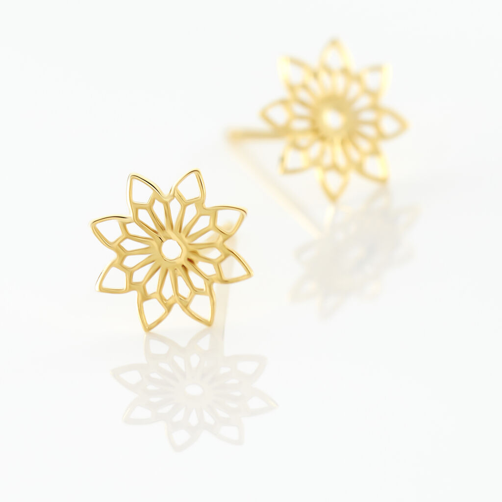 Boucles D'oreilles Puces Albiorica Or Jaune - Clous d'oreilles Femme | Histoire d&rsquo;Or