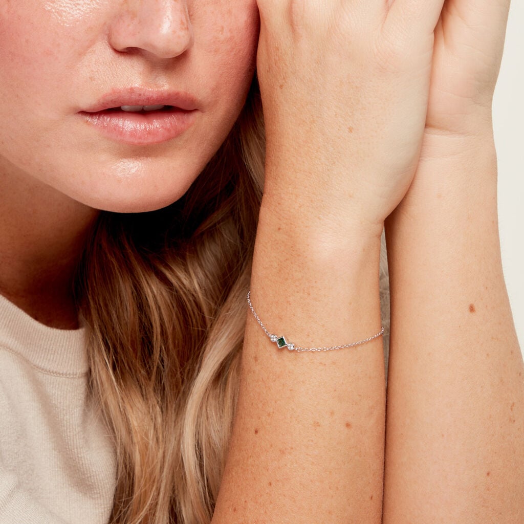 Bracelet Corelia Argent Blanc Oxyde De Zirconium - Bracelets Femme | Histoire d&rsquo;Or