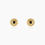 Boucles D'oreilles Puces Aghavni Plaque Or Jaune Agate - Boucles d'oreilles fantaisie Femme | Histoire d&rsquo;Or