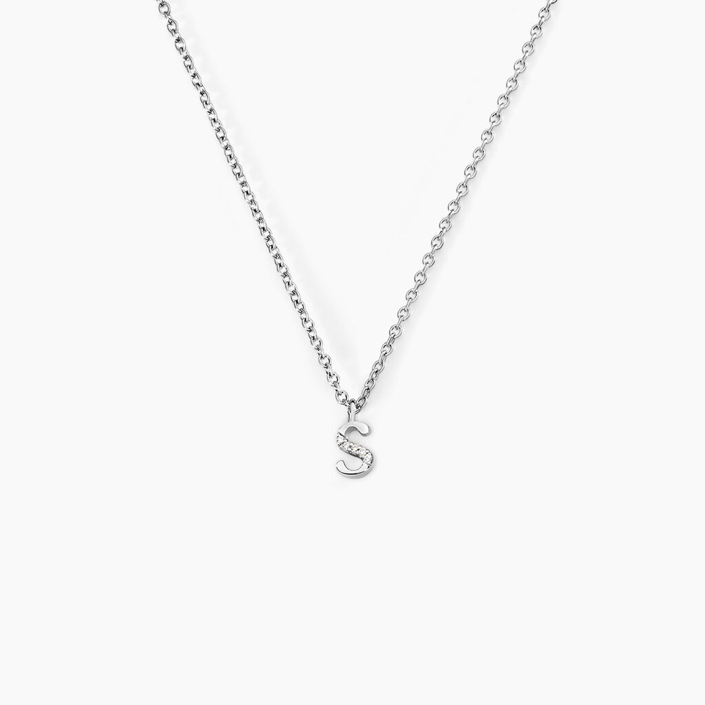 Collier Neruda Argent Blanc Oxyde De Zirconium - Colliers fantaisie Femme | Histoire d&rsquo;Or