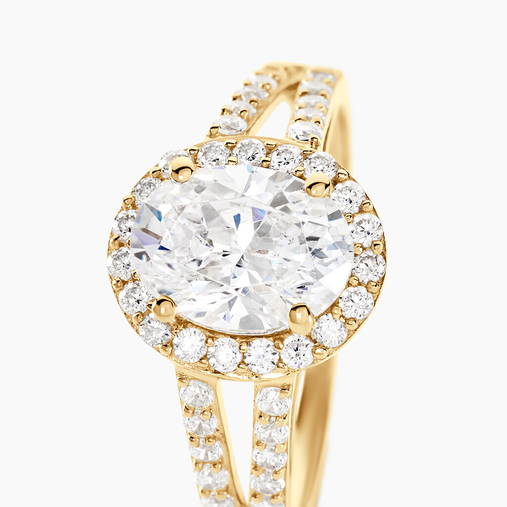Bague Or Jaune Arjun Oxydes De Zirconium - Bagues solitaires Femme | Histoire d’Or