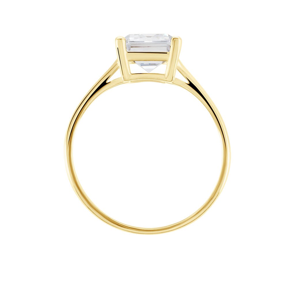 Bague Gatsby Or Jaune Oxyde De Zirconium - Bagues solitaires Femme | Histoire d&rsquo;Or