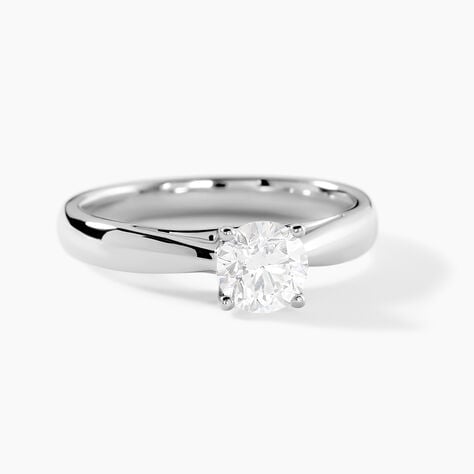 Bague Solitaire Iris Or Blanc Diamant - Bagues solitaires Femme | Histoire d&rsquo;Or
