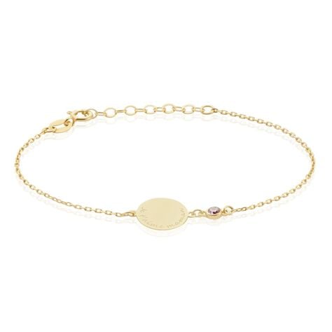 Bracelet Giusto Plaque Or Oxyde De Zirconium - Bracelets Femme | Histoire d&rsquo;Or