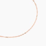 Cha&icirc;ne Imanie Maille Singapour Or Rose - Chaines Femme | Histoire d&rsquo;Or