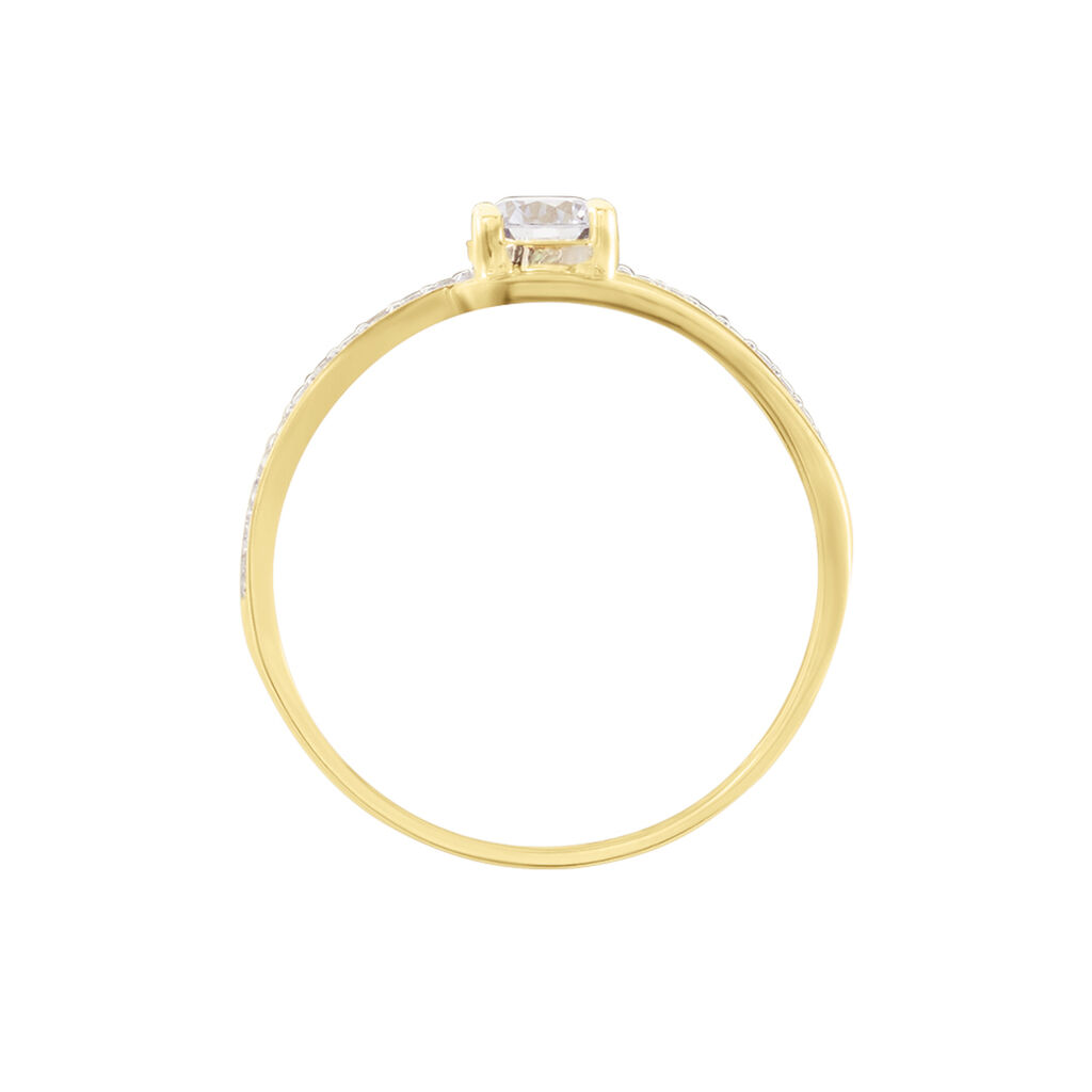 Bague Armelle Or Jaune Oxyde - Bagues avec pierre Femme | Histoire d’Or