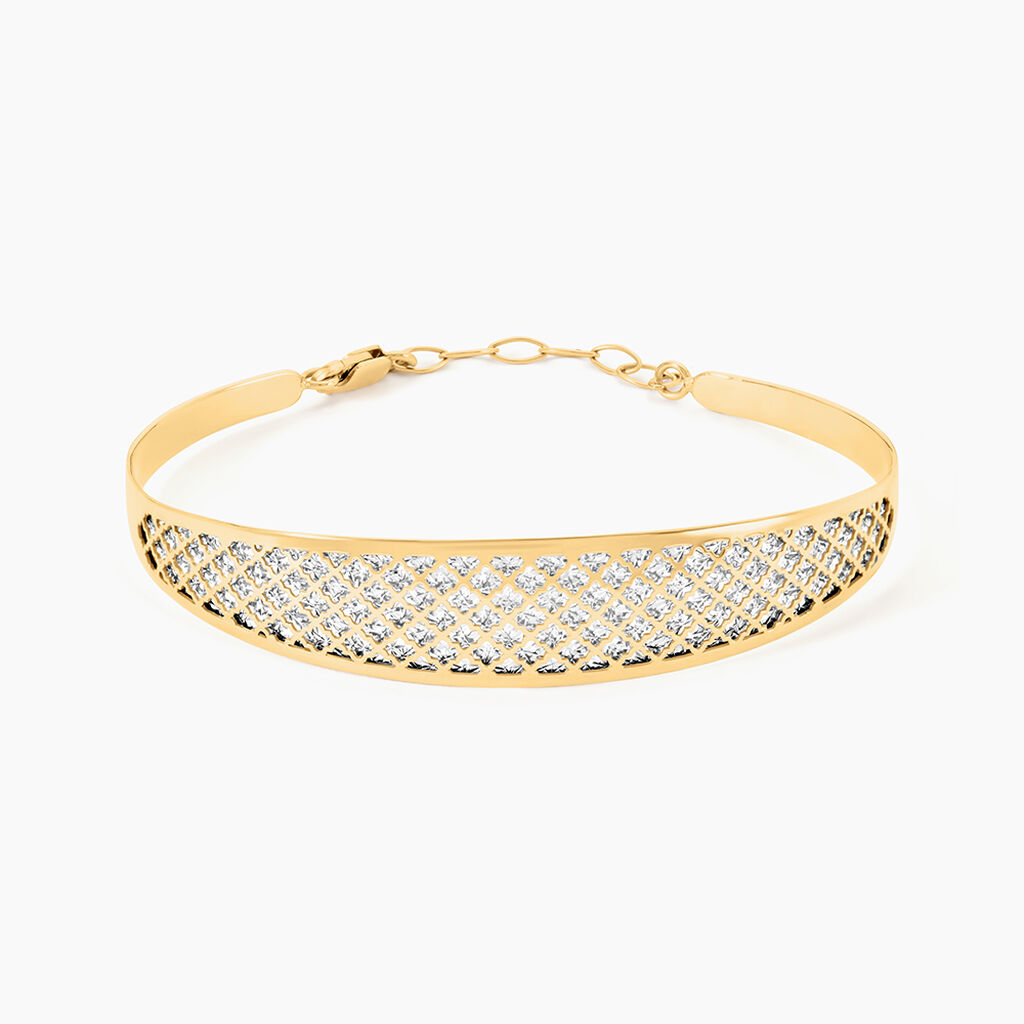 Bracelet Jonc Adonijah Or Bicolore - Bracelets joncs Femme | Histoire d&rsquo;Or