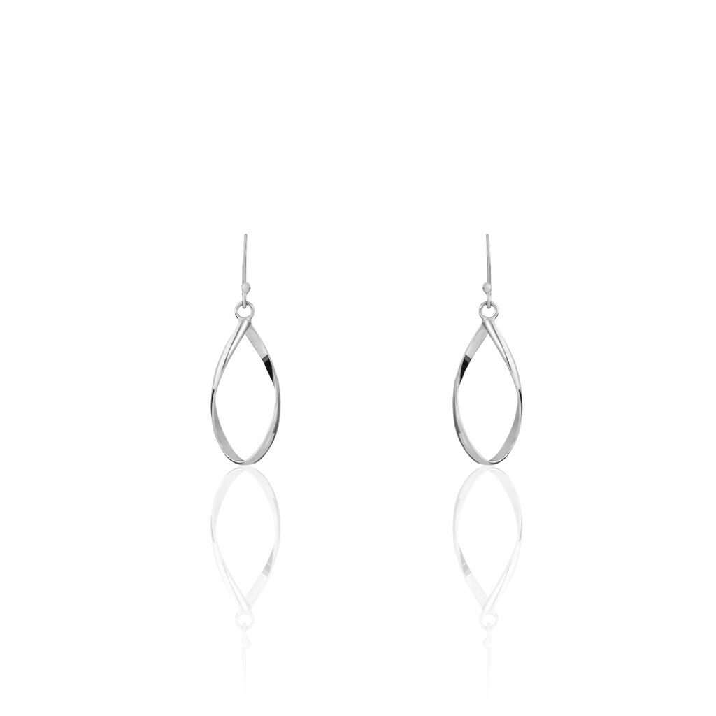 Boucles D'oreilles Pendantes Twisty Argent Blanc - Boucles d'oreilles fantaisie Femme | Histoire d’Or