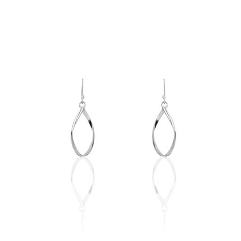 Boucles D'oreilles Pendantes Twisty Argent Blanc - Boucles d'oreilles fantaisie Femme | Histoire d’Or