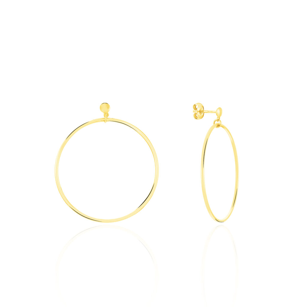 Cr&eacute;oles Tia Geometrique Or Jaune - Boucles d'oreilles cr&eacute;oles Femme | Histoire d&rsquo;Or