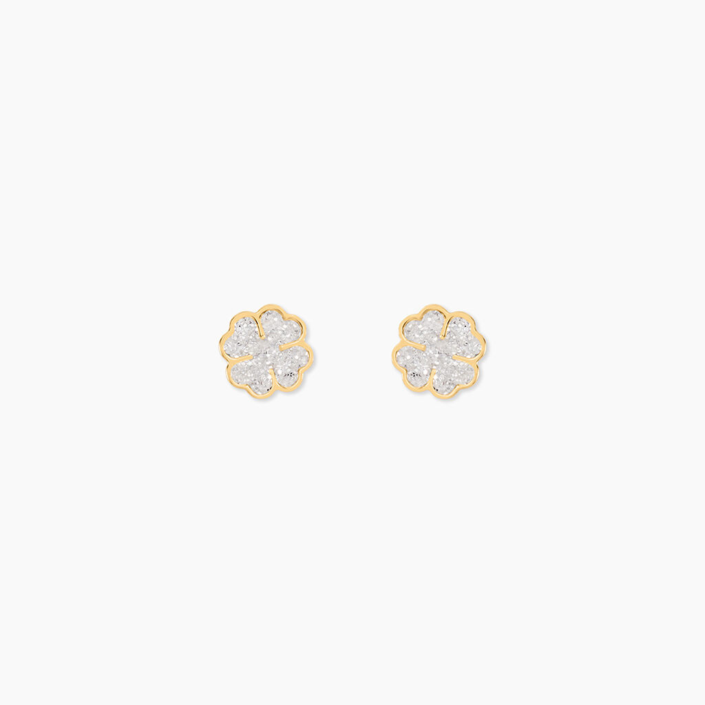 Boucles D'oreilles Puces Or Jaune Gontranie - Clous d'oreilles Femme | Histoire d’Or