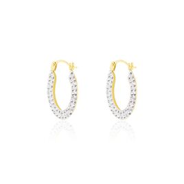 Créoles Howayda Or Jaune Cristal - Boucles d'oreilles créoles Femme | Histoire d’Or