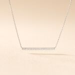 Collier Alayna Or Blanc Diamant - Colliers Femme | Histoire d&rsquo;Or