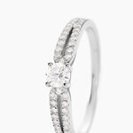 Bague Solitaire Katalina Or Blanc Diamant - Bagues solitaires Femme | Histoire d&rsquo;Or