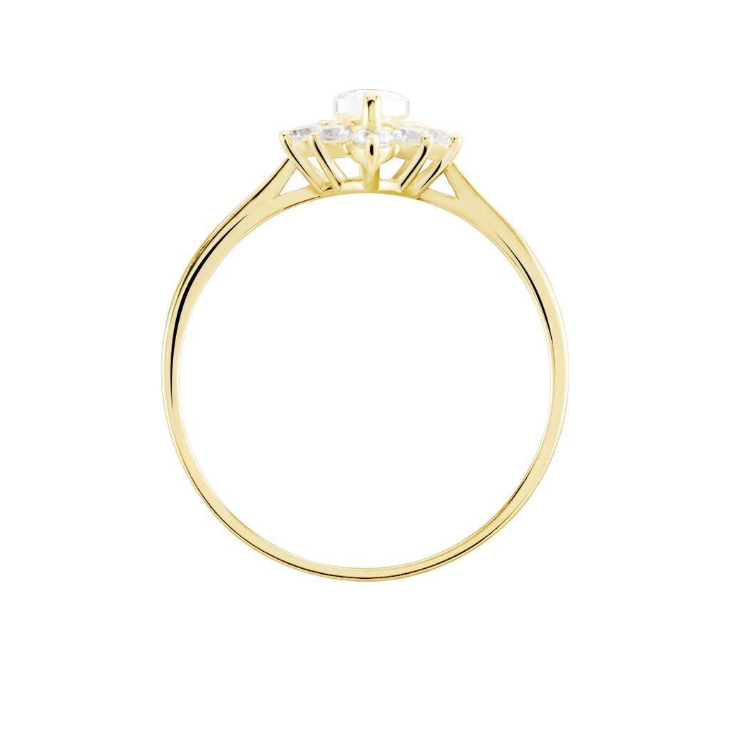 Bague Or Jaune Vladimira Oxyde De Zirconium - Bagues solitaires Femme | Histoire d&rsquo;Or