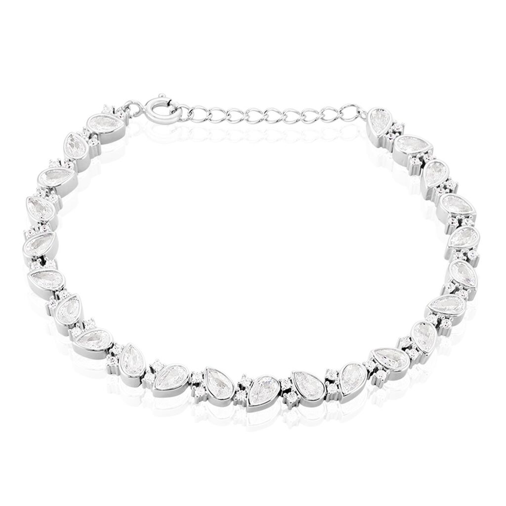 Bracelet Brogan Argent Blanc Oxyde De Zirconium - Bracelets Femme | Histoire d’Or