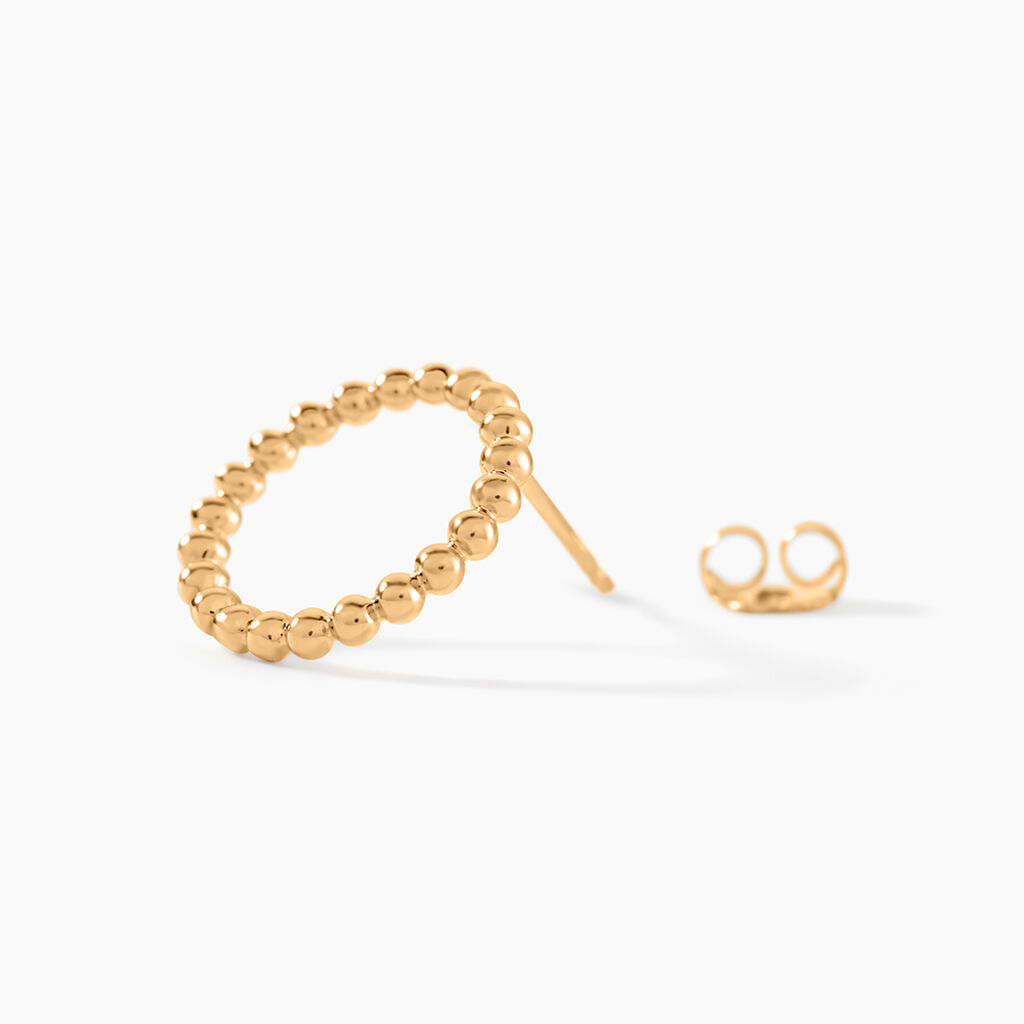 Boucles D'oreilles Puces Abigael Plaqu&eacute; Or Jaune - Boucles d'oreilles fantaisie Femme | Histoire d&rsquo;Or