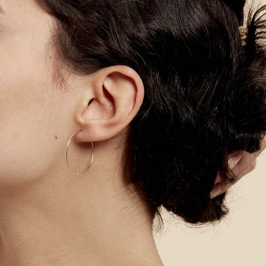 Créoles Muses Or Jaune - Boucles d'oreilles créoles Femme | Histoire d’Or
