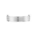 Alliance Basile Ruban Plat Or Blanc - Alliances Unisex | Histoire d&rsquo;Or