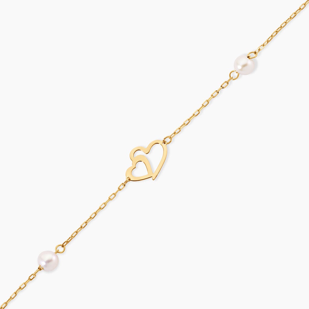 Bracelet Cenzo Argent Dor&eacute; A L'Or 750/1000 Perle De Culture - F&ecirc;te des m&egrave;res Femme | Histoire d&rsquo;Or
