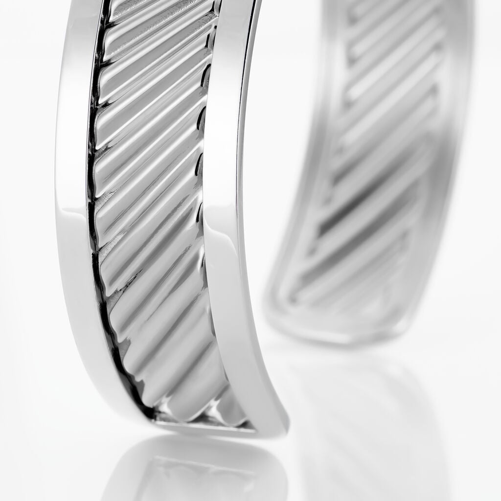 Bracelet Jonc Aud Acier Blanc - Bracelets joncs Femme | Histoire d&rsquo;Or