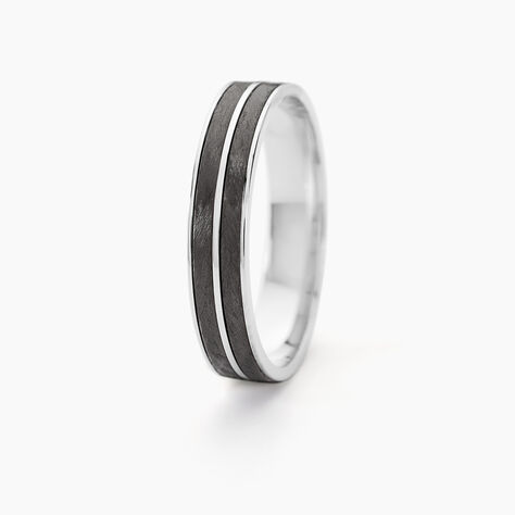 Alliance Ikhlas Ruban Plat Argent Blanc - Alliances Homme | Histoire d’Or