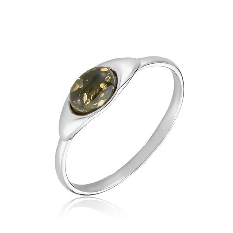 Bague Marquita Argent Blanc Ambre - Bagues solitaires Femme | Histoire d&rsquo;Or