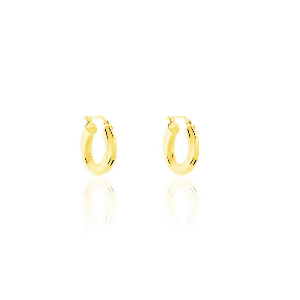 Créoles Yori Or Jaune - Boucles d'oreilles créoles Femme | Histoire d’Or
