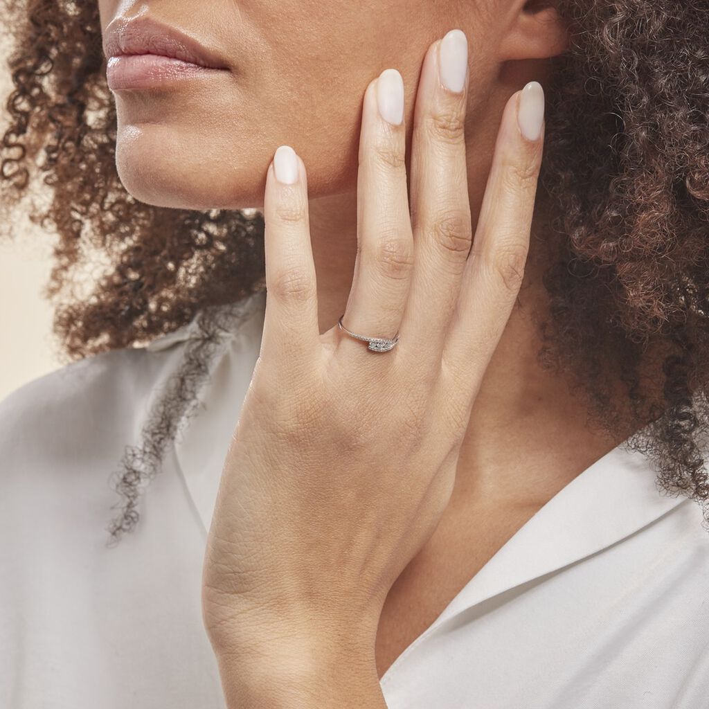Bague Eternite Or Blanc Diamant - Bagues avec pierre Femme | Histoire d’Or