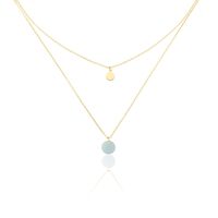 Collier Pampilles Colorées Or Jaune Amazonite