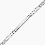 Bracelet Identit&eacute; Vivian Argent Blanc - Gourmettes Naissance Femme | Histoire d&rsquo;Or