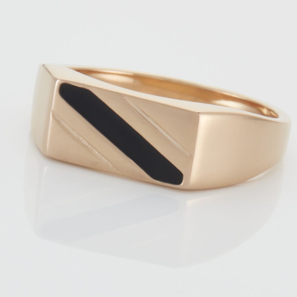 Chevali&egrave;re Plaqu&eacute; Or Jaune Barth Email Noir - Chevali&egrave;res Homme | Histoire d&rsquo;Or