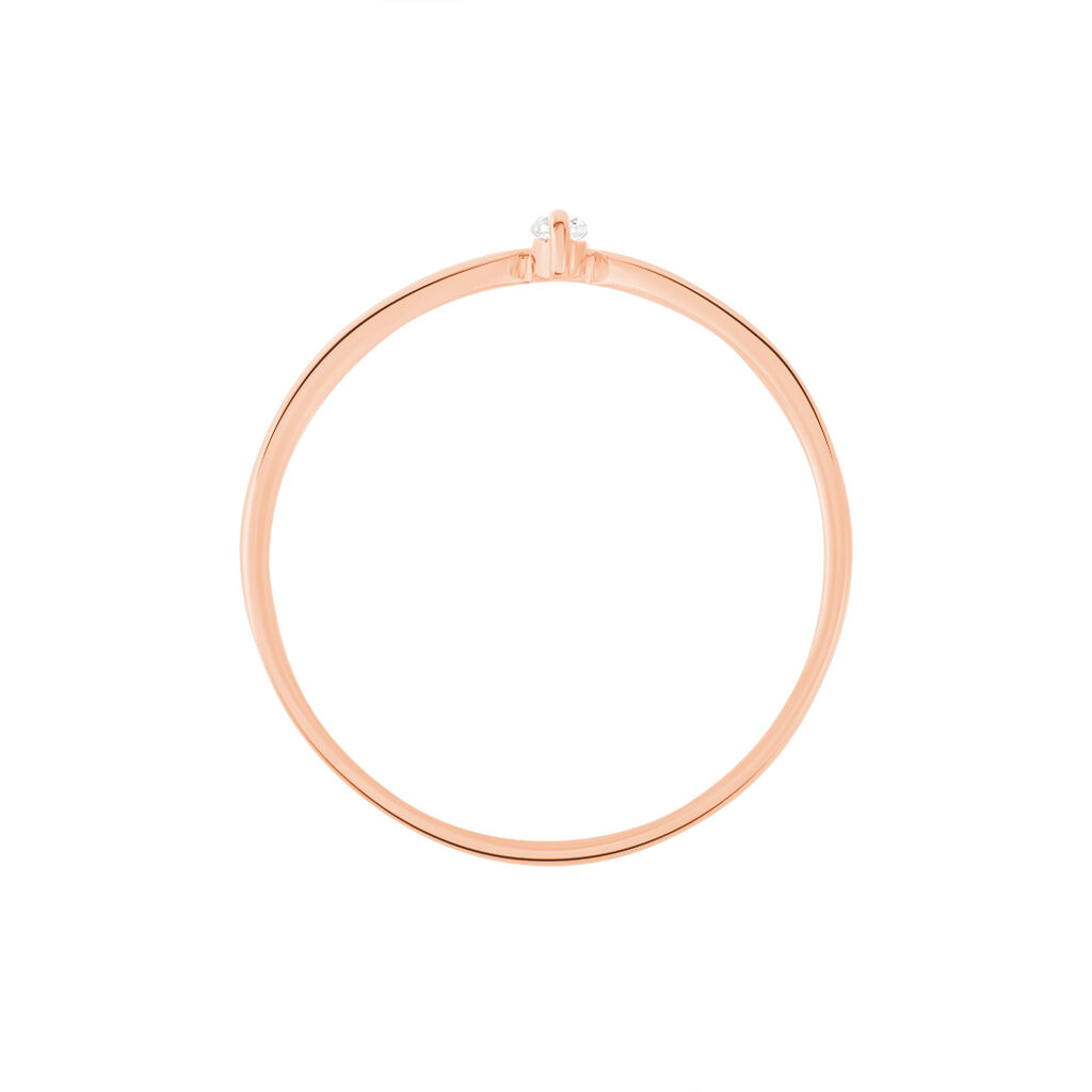 Bague Maye Or Rose Diamant - Bagues solitaires Femme | Histoire d’Or