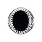 Bague Thimeo Argent Blanc Onyx - Bagues solitaires Homme | Histoire d&rsquo;Or