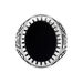 Bague Thimeo Argent Blanc Onyx - Bagues solitaires Homme | Histoire d’Or