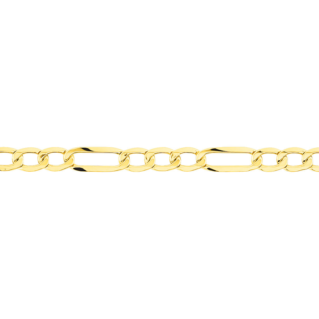 Bracelet Or Jaune Maille Alternée 1/3 - Bracelets chaîne Femme | Histoire d’Or