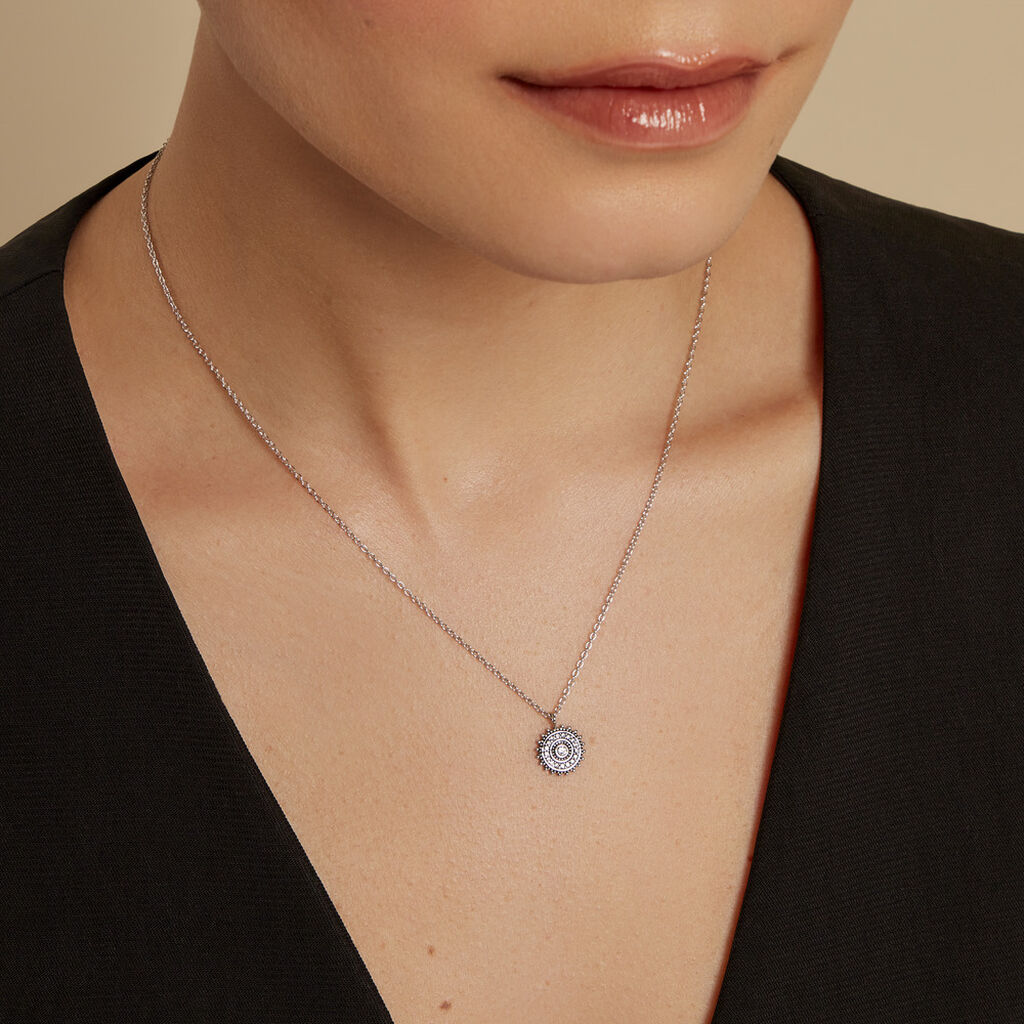 Collier Auretta Argent Blanc Oxyde De Zirconium - Colliers fantaisie Femme | Histoire d’Or