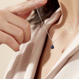 Collier Goutte Or Blanc Saphir - Colliers Femme | Histoire d’Or