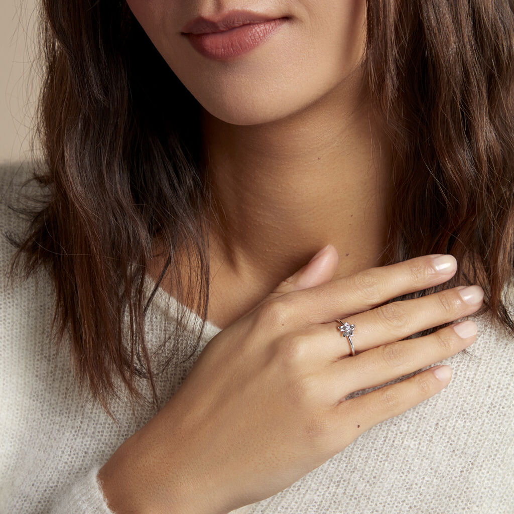 Bague Narcisse Dream Argent Blanc Oxyde De Zirconium - Bagues avec pierre Femme | Histoire d’Or