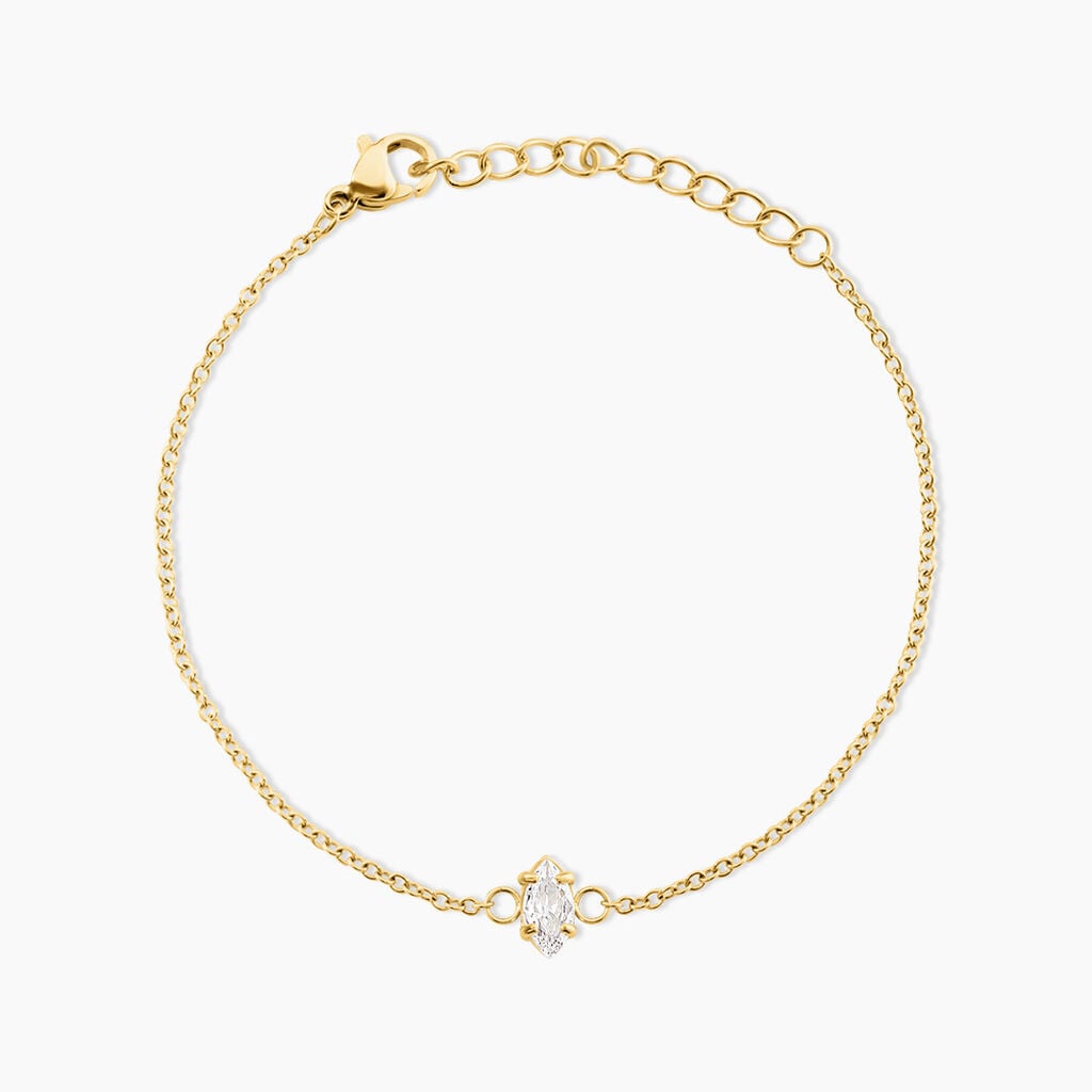 Bracelet Ivy Acier Jaune Oxyde De Zirconium - Bracelets Femme | Histoire d&rsquo;Or